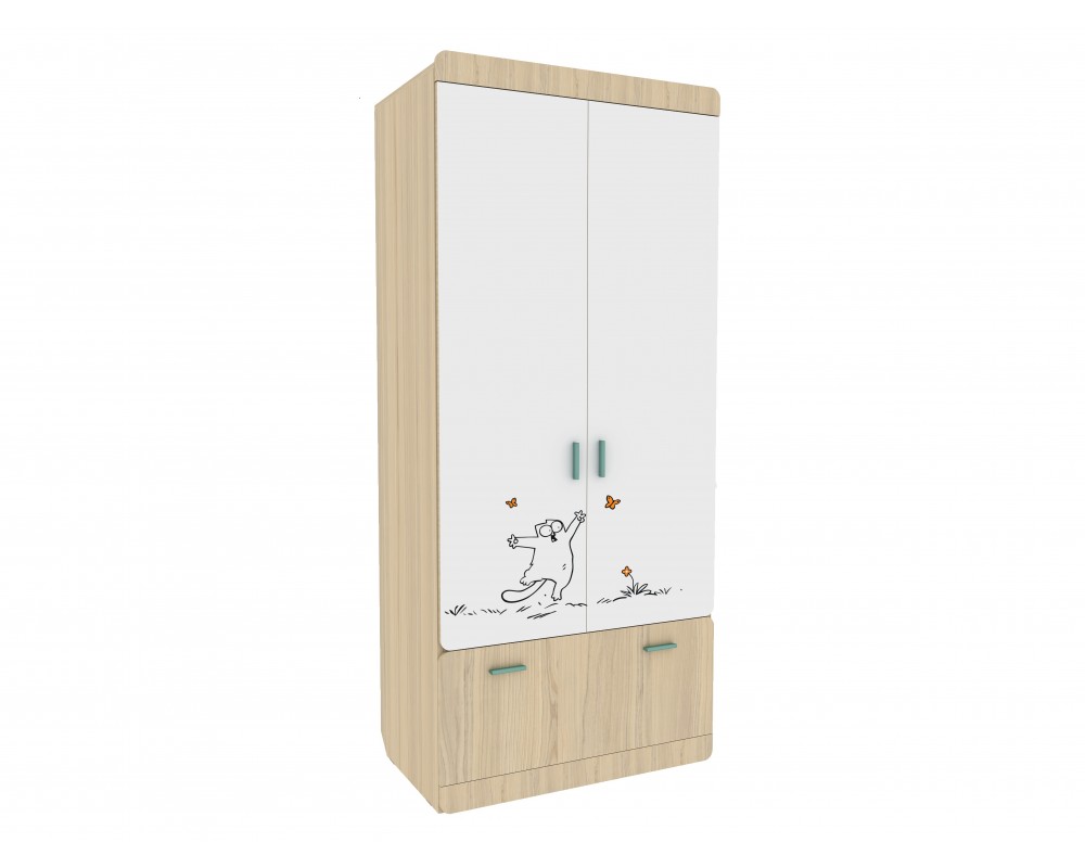 Шкаф двухдверный Кот-0