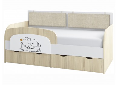 Кровать-тахта Кот малая с подушками с бортиком