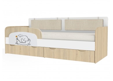 Кровать-тахта Кот с подушками с бортиком