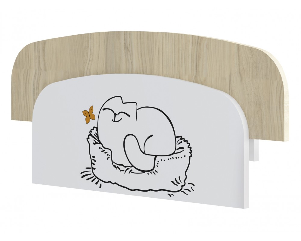 Кровать-тахта Кот малая с бортиком-1