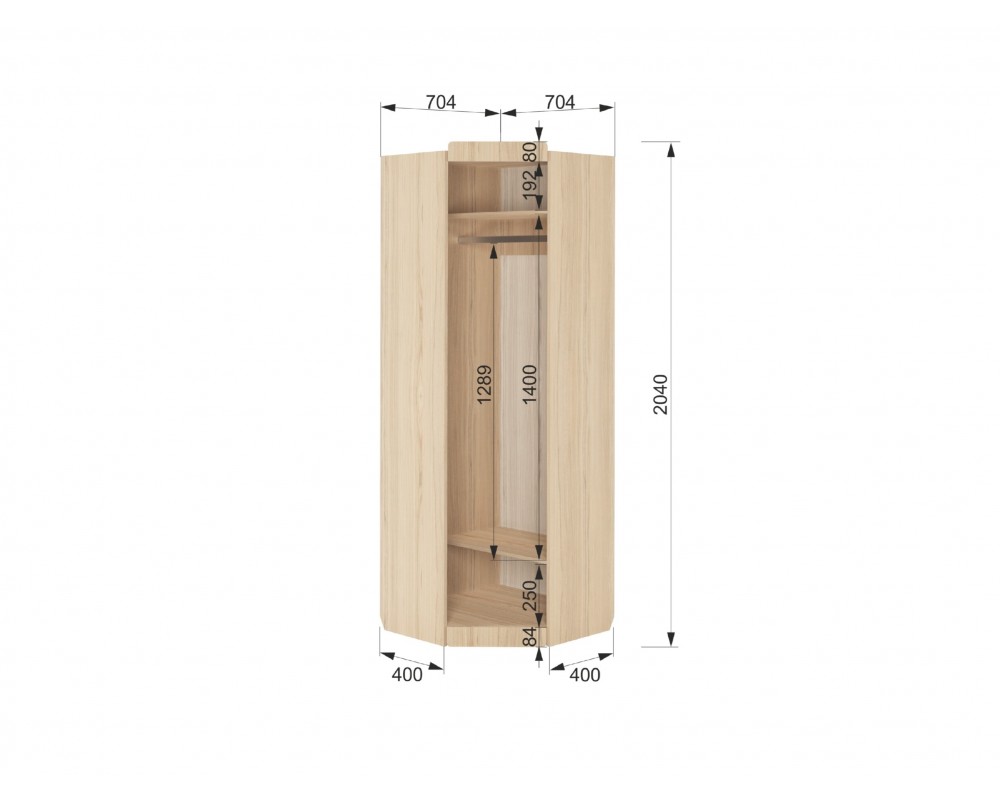 Шкаф угловой Кот-4