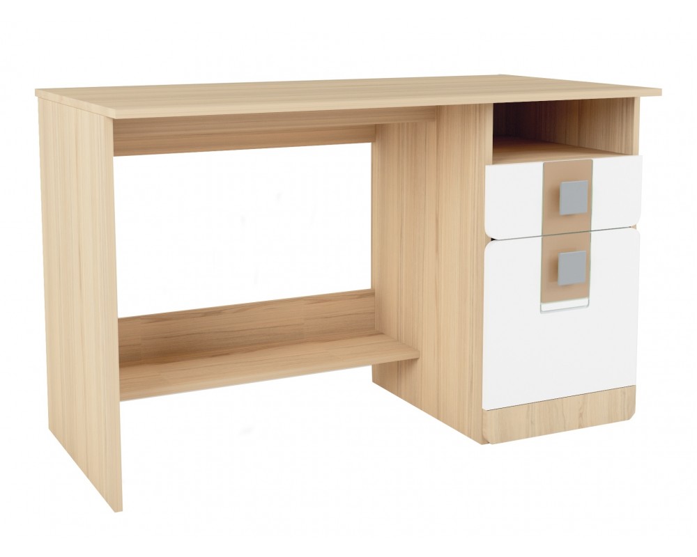 Стол письменный Стиль с ящиками Кофе с молоком Стол письменный Стиль с ящиками Кофе с молоком-0