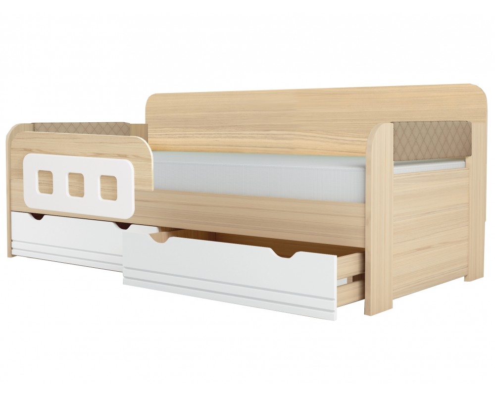 Кровать-тахта Стиль Кофе с подушками с бортиком-1