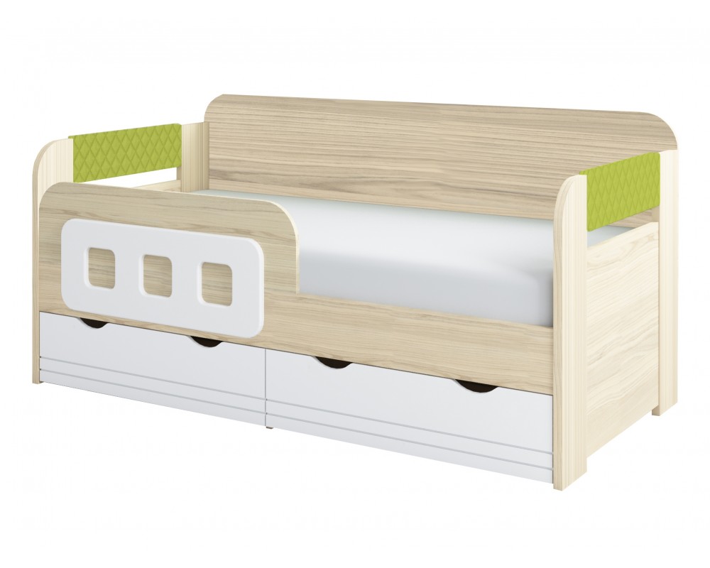 Кровать-тахта малая Стиль Лайм с бортиком с подушками-2