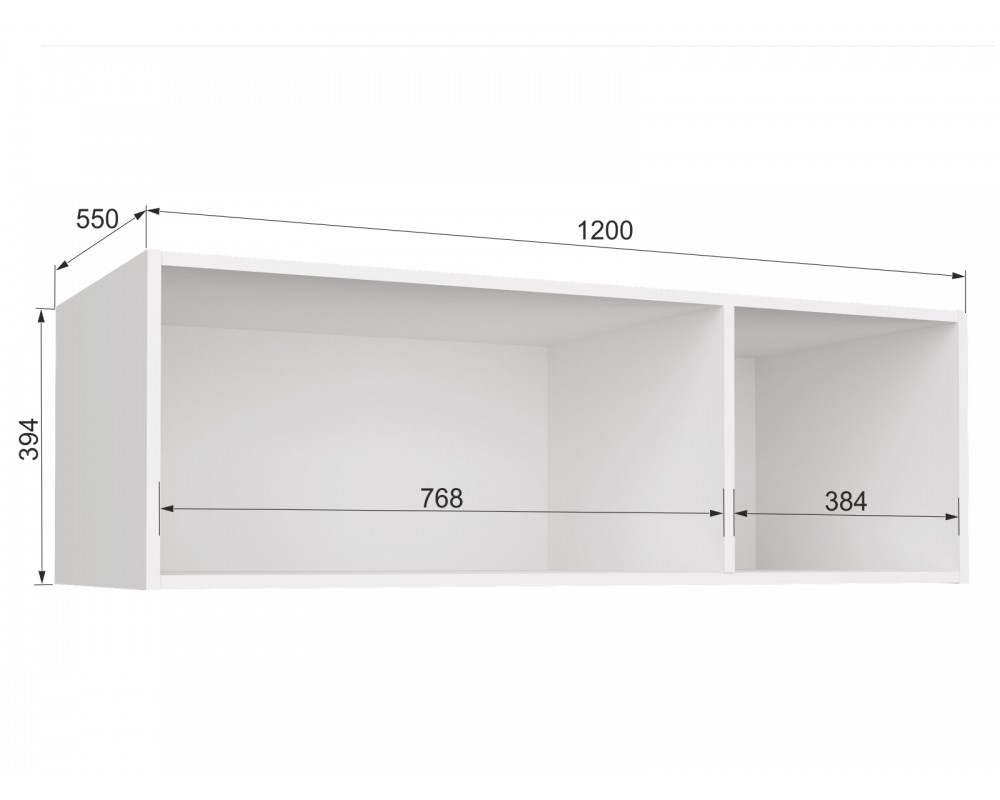 Антресоль белая 1200 Чарли-2
