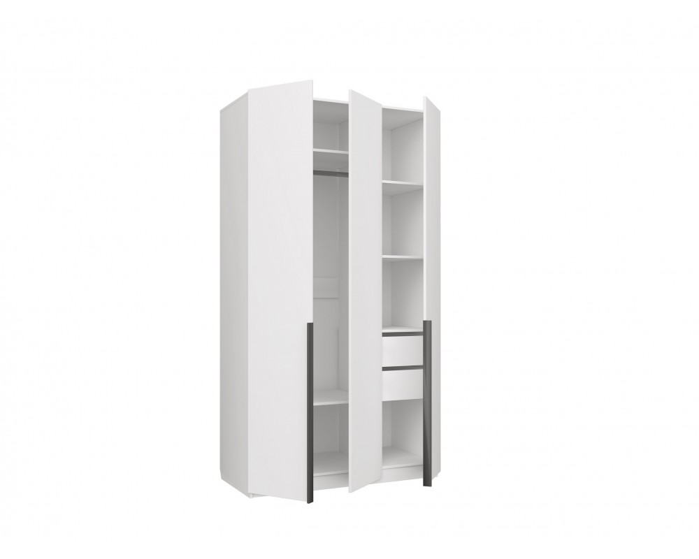 Шкаф трехдверный Чарли Белый-5