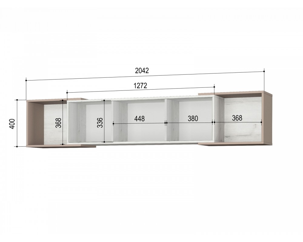 Полка навесная Зефир-1