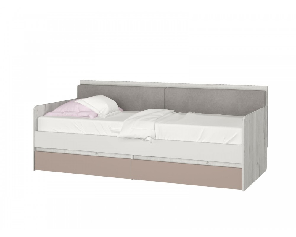 Кровать-тахта Зефир голубой с подушками с бортиком-3