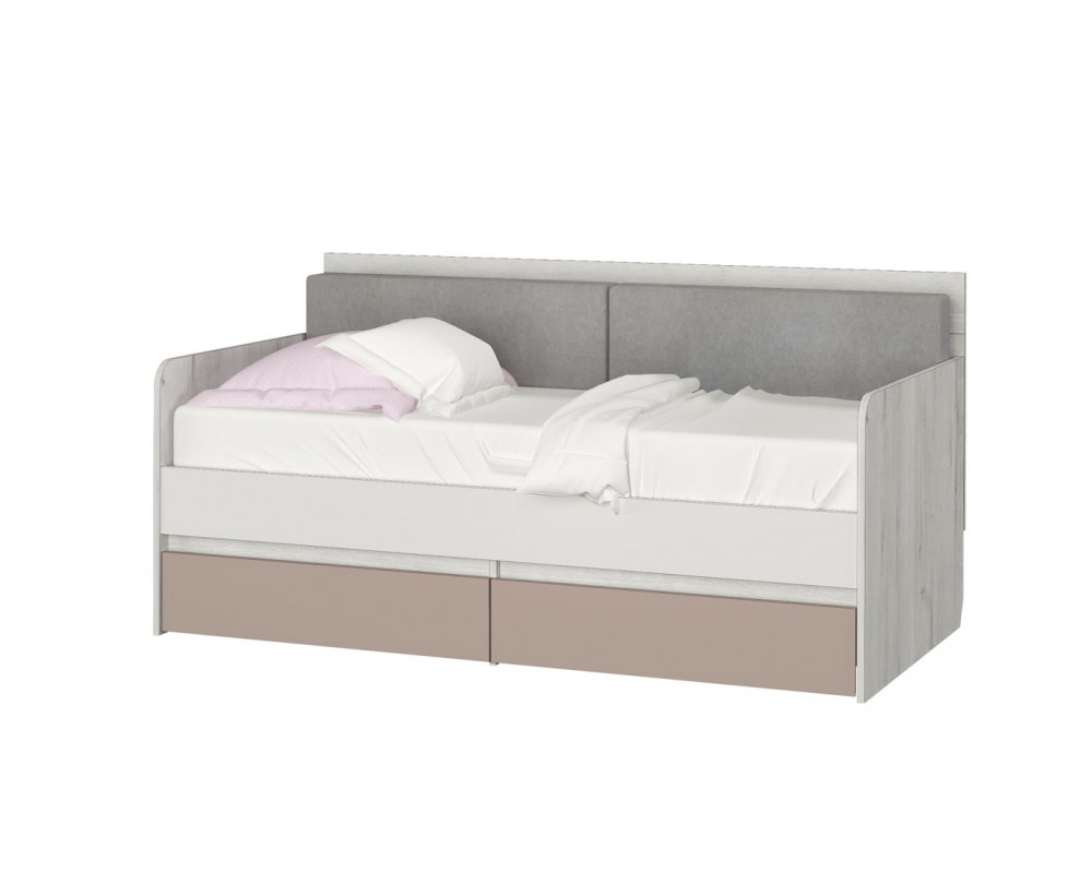 Кровать-тахта Зефир розовый малая с подушками с бортиком Кровать-тахта Зефир розовый малая с подушками с бортиком-4