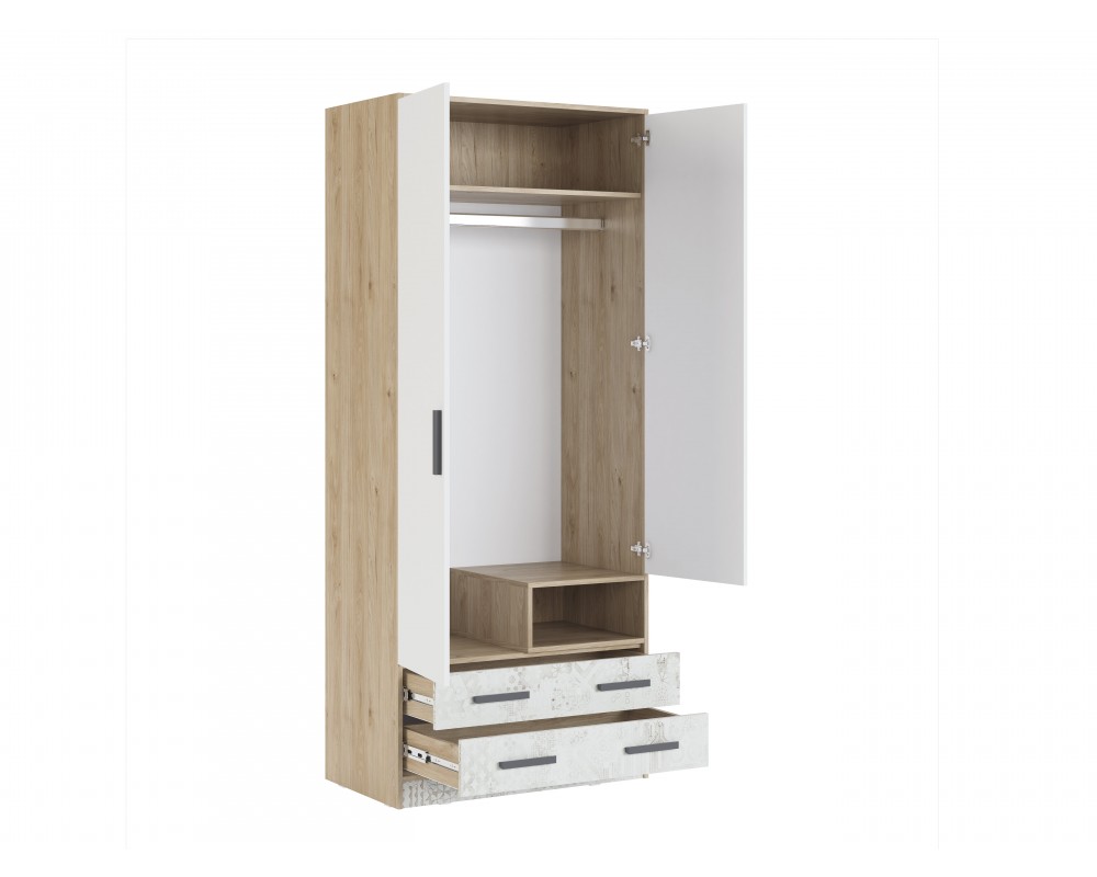 Шкаф двухдверный и стеллаж Алиса Шкаф двухдверный и стеллаж Алиса-1