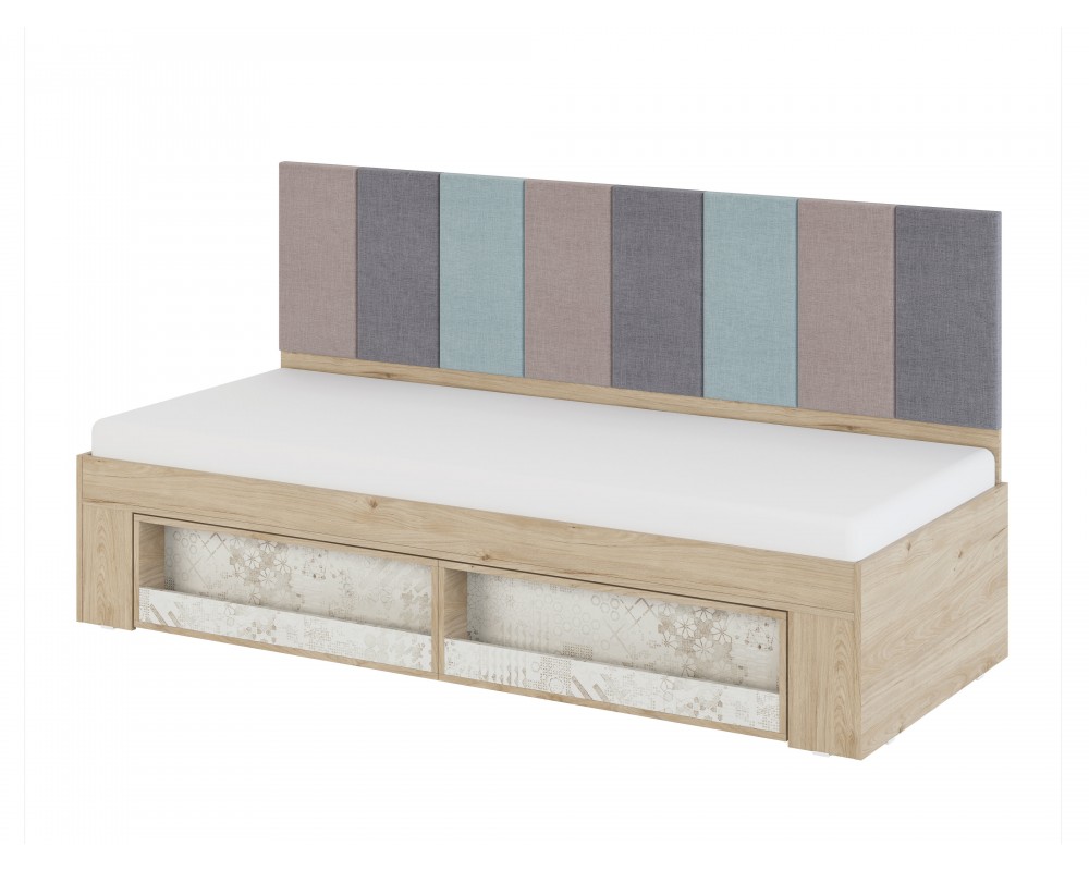 Кровать-тахта 0,8 Алиса с мягкой спинкой-0