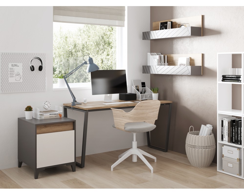 Стол письменный на металлокаркасе с тумбой Гринвич-2