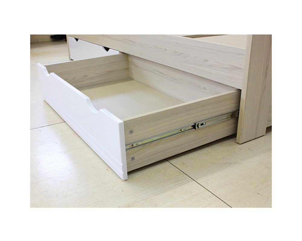 Кровать-тахта малая Стиль Кофе с бортиком с подушками-5